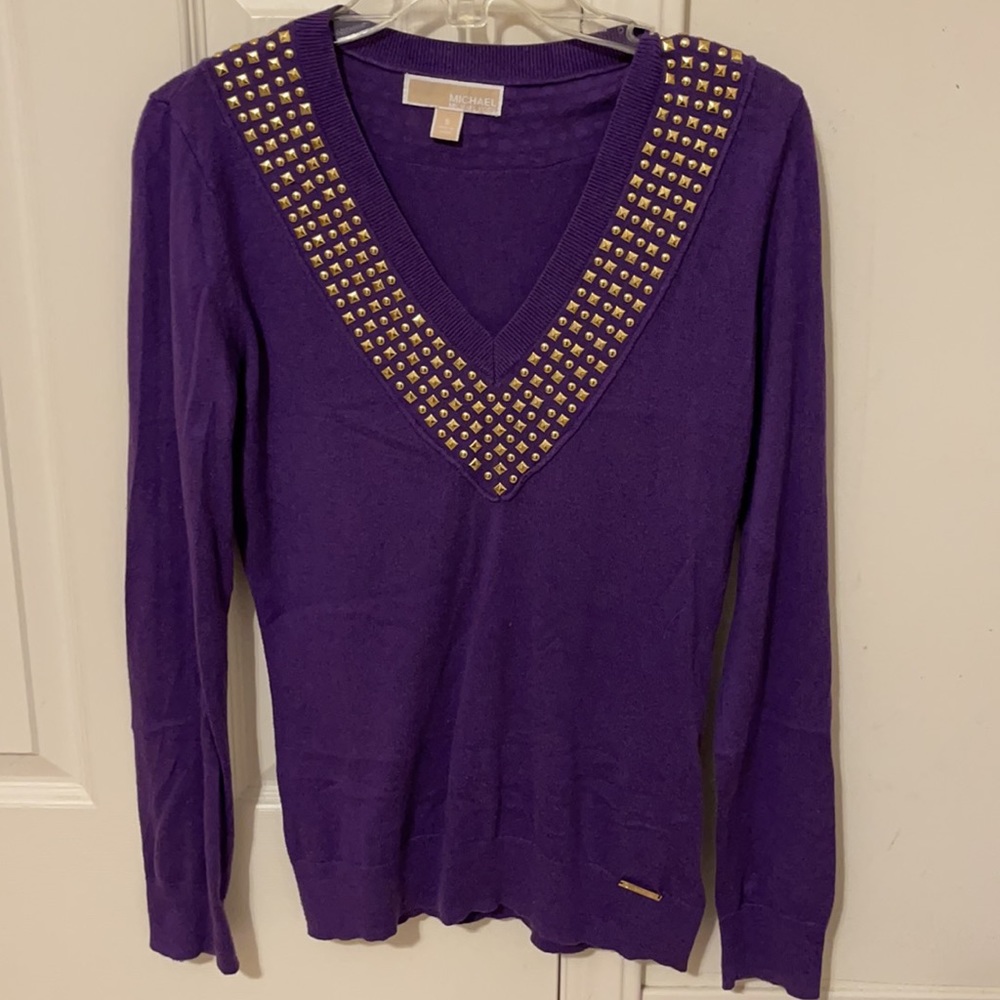Brand: Michael Kors Color: Purple with Gold Size: Small
